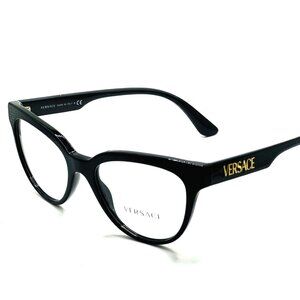 NEW ORIGINAL VERSACE VE 3315 GB1 Black Women's Eyeglasses 52mm 18 145
